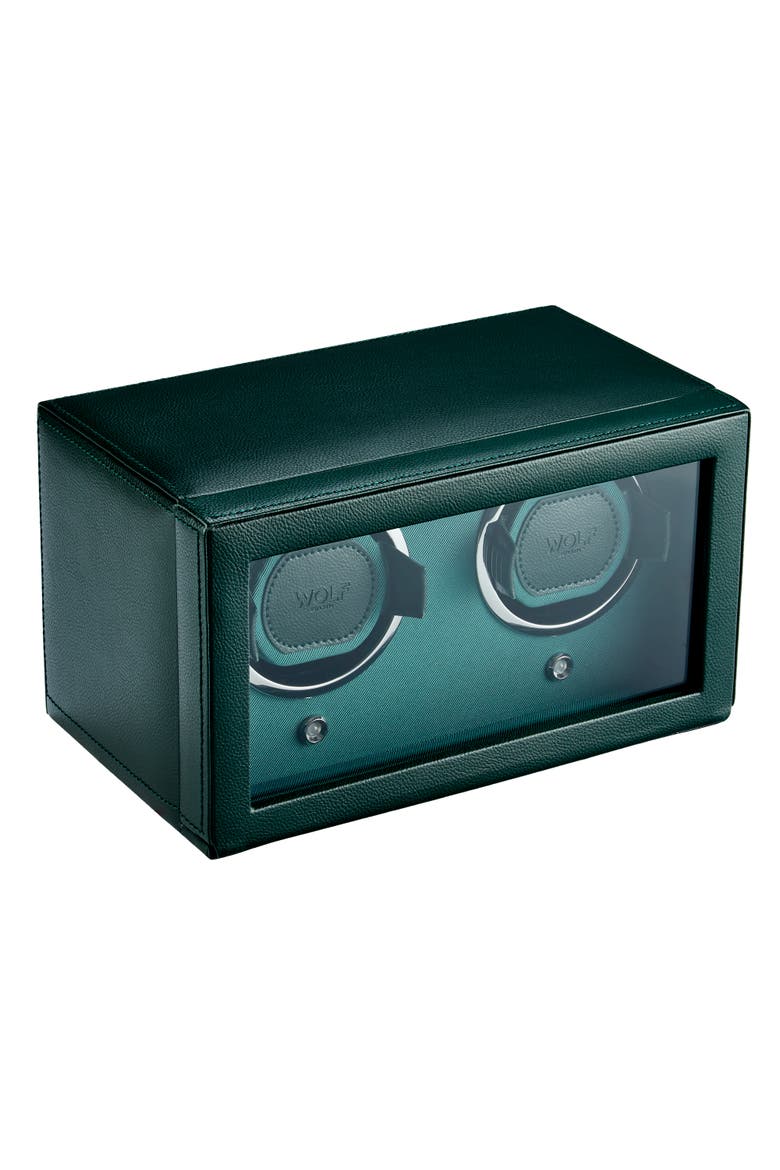 Cub Double Watch Winder with Cover, Alternate, color, Green