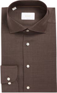 Eton Slim Fit Merino Wool Dress Shirt