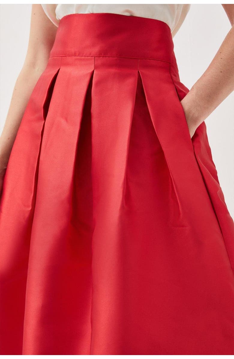 Karen Millen Twill Woven Prom Maxi Skirt, Alternate, color, Red