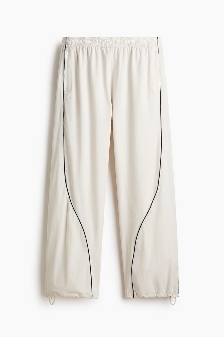 Relaxed Fit Track Pants, Alternate, color, Light beige