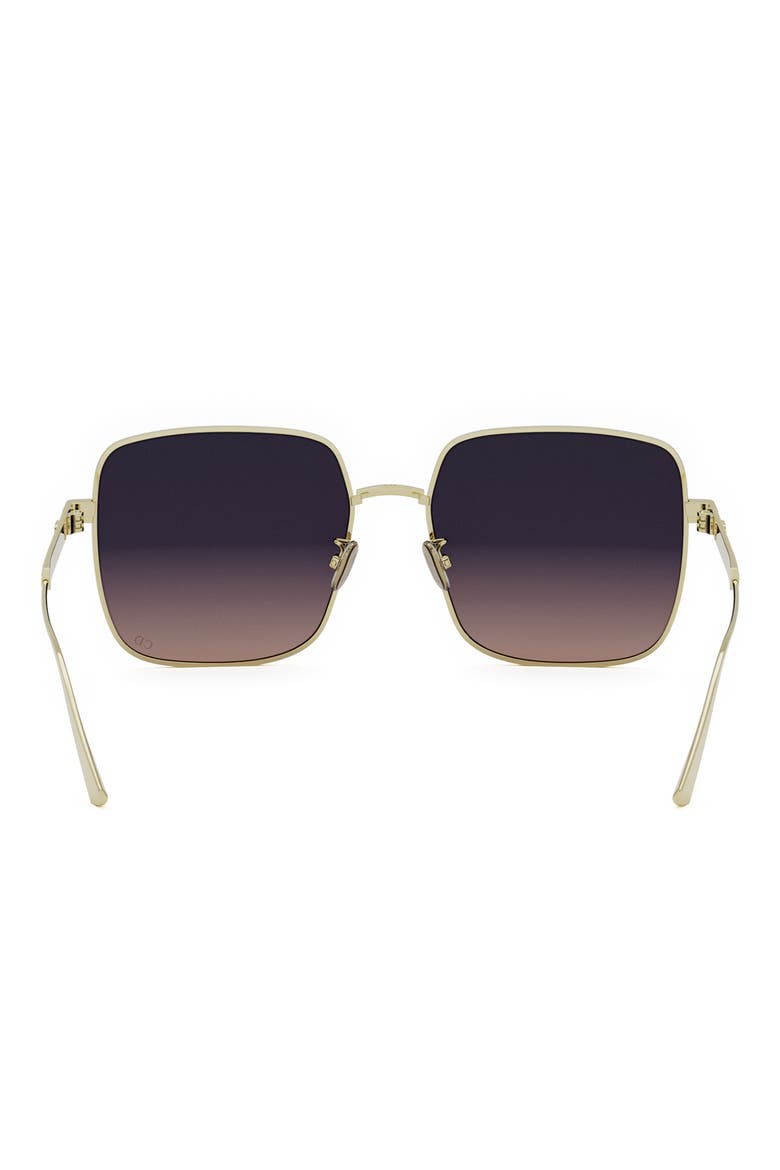 'DiorCannage S1U 59mm Square Sunglasses, Alternate, color, GOLD/ GRADIENT VIOLET PINK