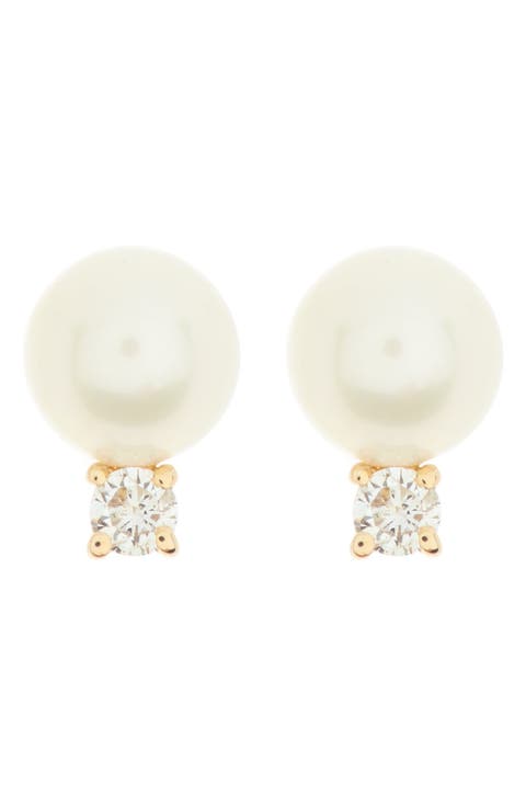 14K Yellow Gold Freshwater Pearl Drop Earrings