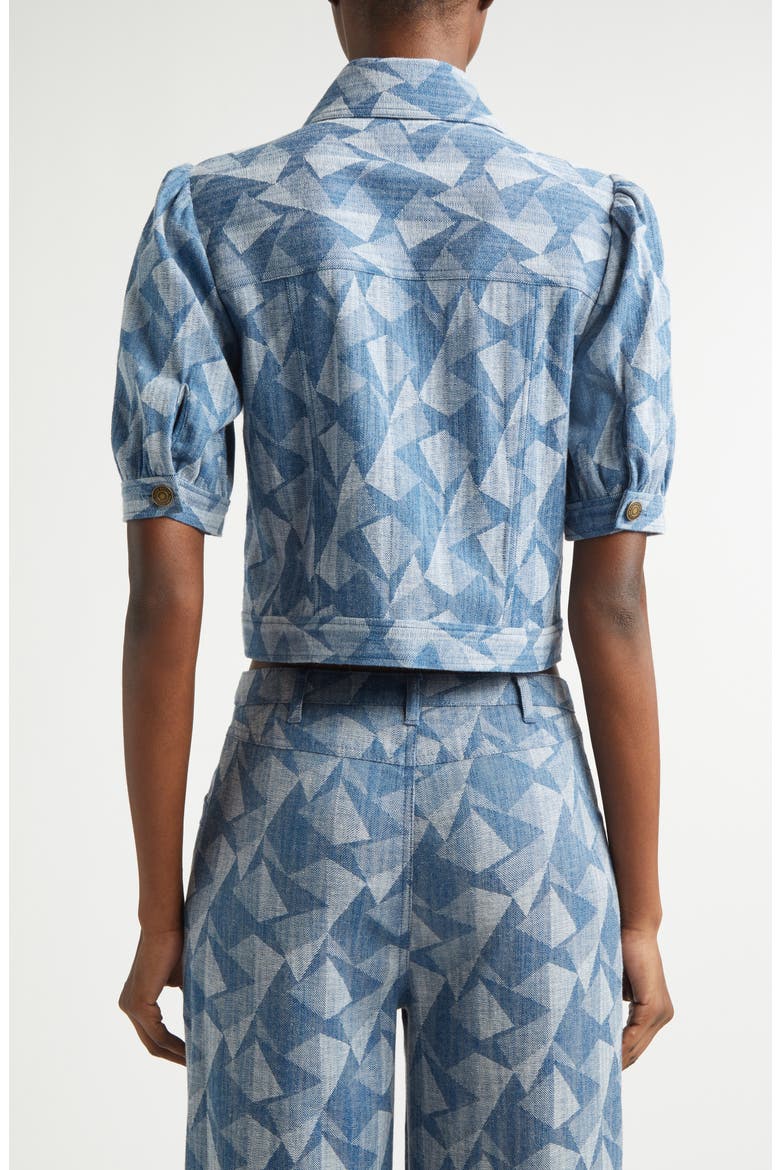 Angelica Denim Jacket, Alternate, color, GEO DENIM