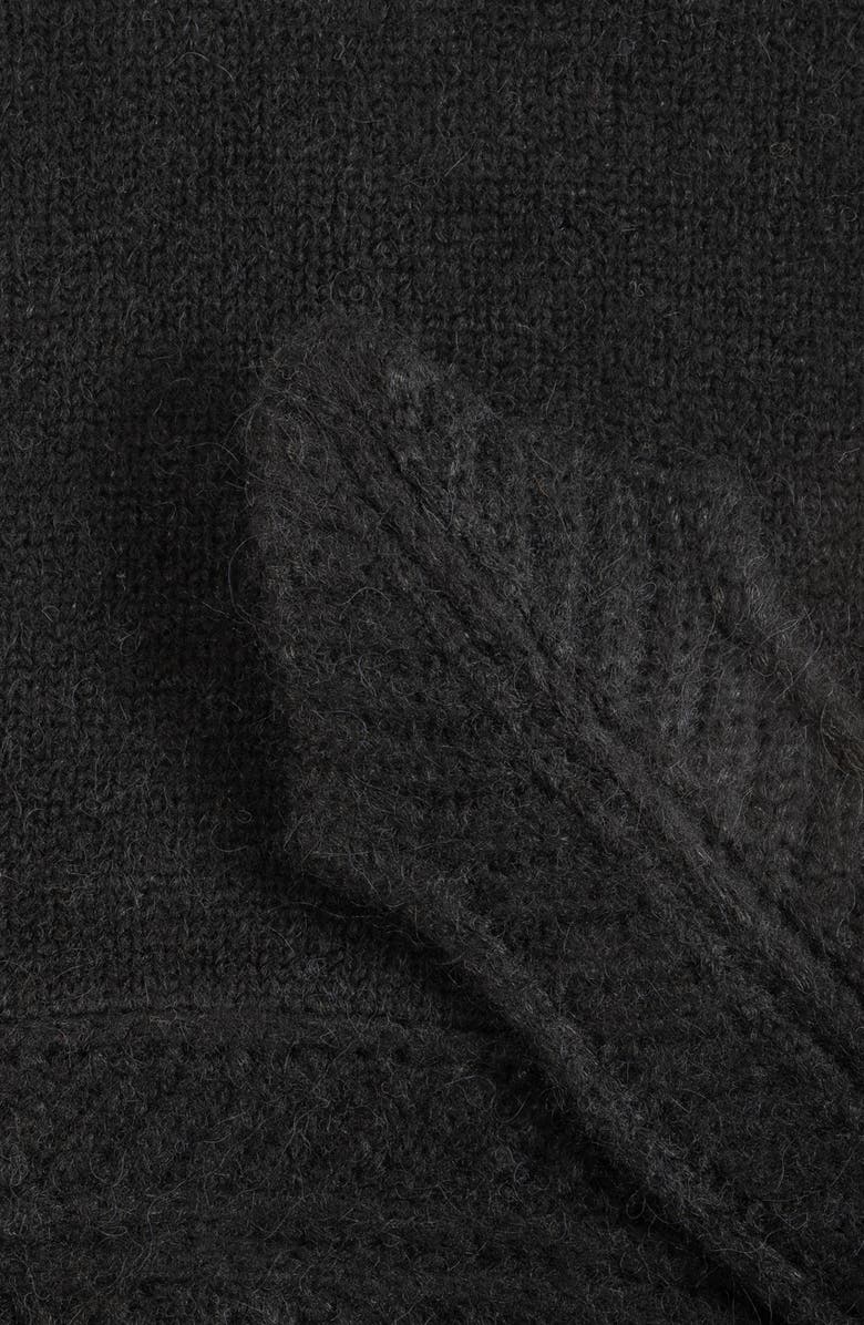 Echo Fuzzy Scarf Hood, Alternate, color, Black