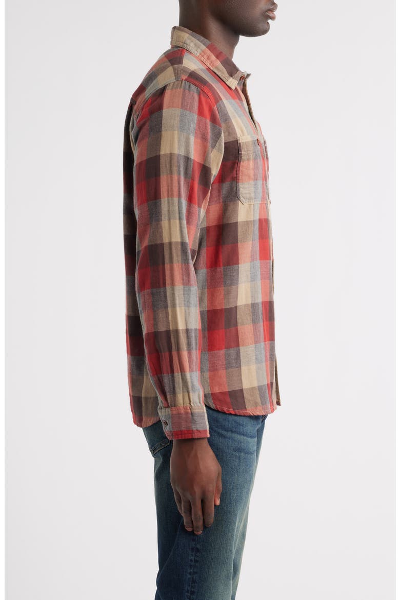 Mason Plaid Button-Up Work Shirt, Alternate, color, CLAY MULTI