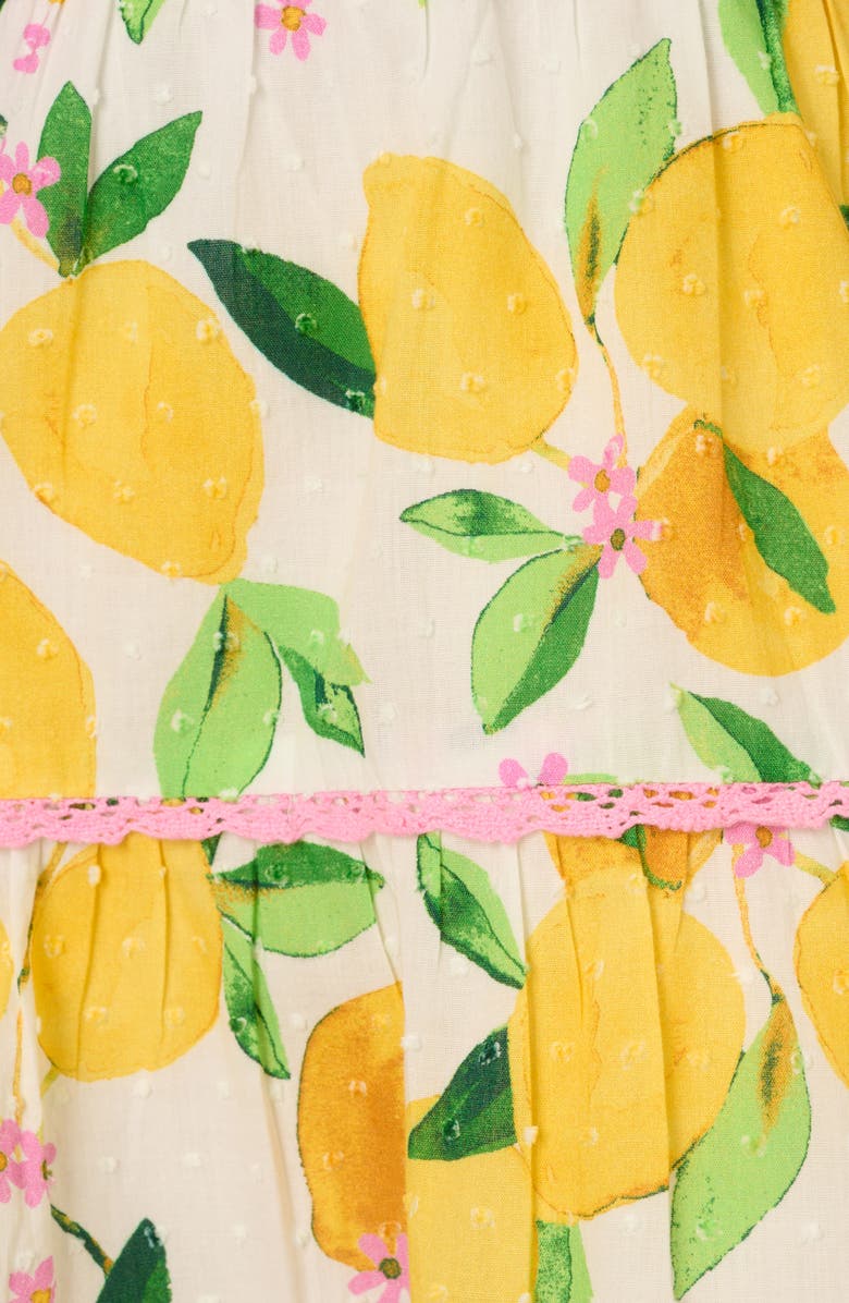 Adrianna Papell Print Clip Dot Ruffle One-Shoulder Tiered Minidress, Alternate, color, 