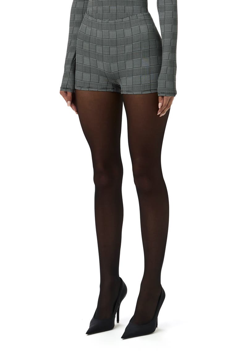 Naked Houndstooth Check Hot Shorts, Alternate, color, HOUNDSTOOTH PLAID