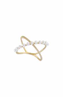 Diamond & Freshwater Pearl Ring