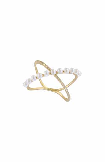 Diamond & Freshwater Pearl Ring