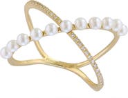 EFFY Diamond & Freshwater Pearl Ring