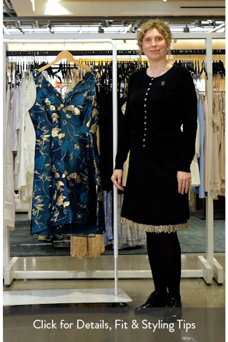 Metallic Jacquard Fit & Flare Cocktail Dress video