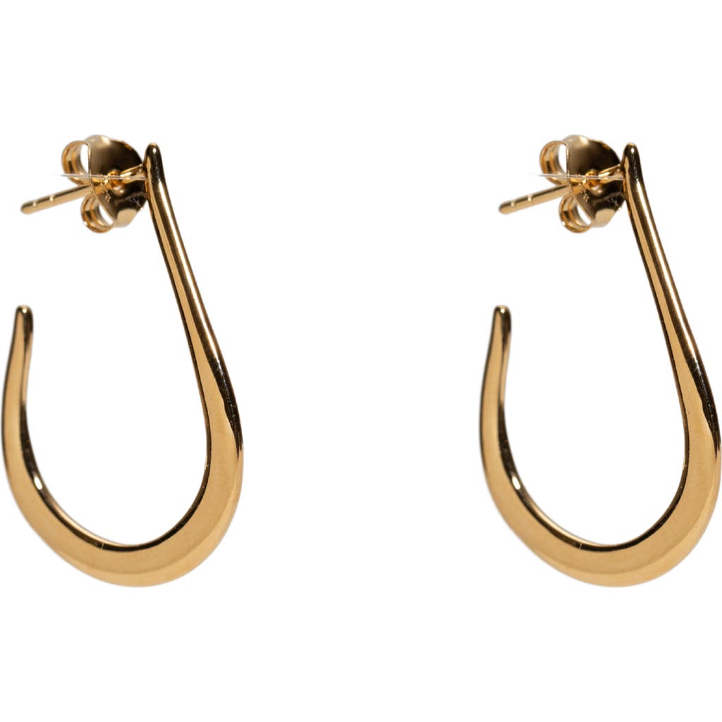 Argento Vivo Flat J-hoop Earrings