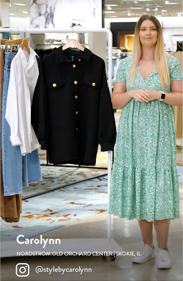 Quilted Button-Up Shacket, sales video thumbnail