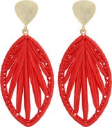 Panacea Rattan Marquise Drop Earrings