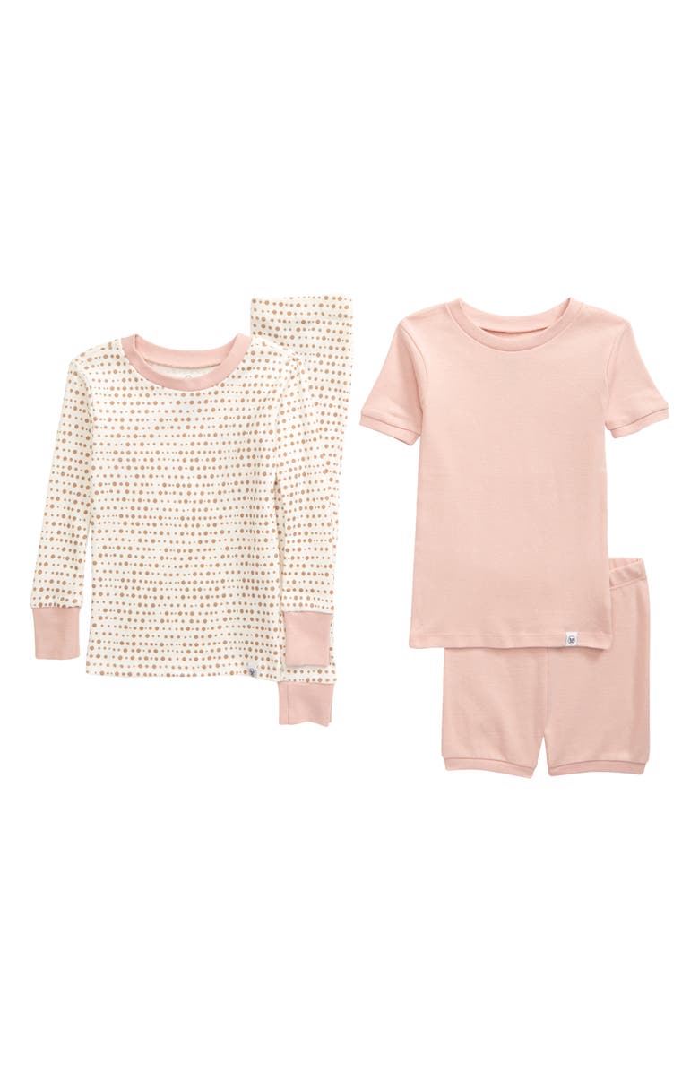 HONEST BABY 2-Pack Organic Cotton Fitted Two-Piece Pajamas, Main, color, 