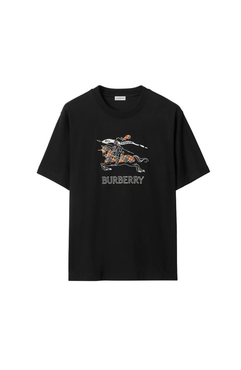Burberry Knight Sketch Cotton T-shirt, Alternate, color, Black