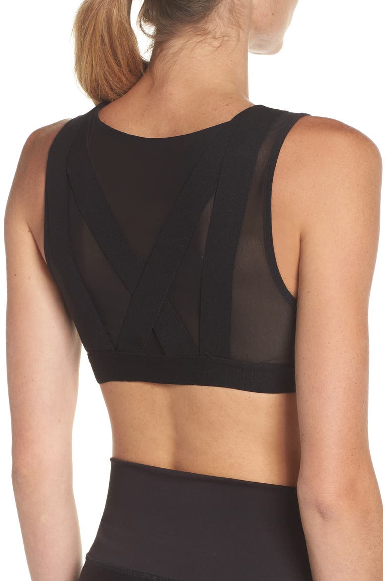 Bandage Sports Bra, Alternate, color, BLACK
