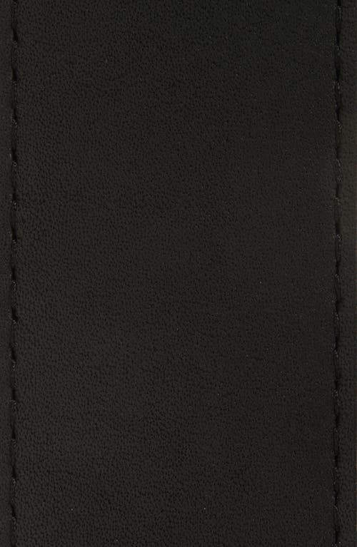Janessa Leone Golden Buckle Leather Belt In Black