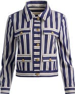Alice + Olivia Alex Stripe Boxy Jacket