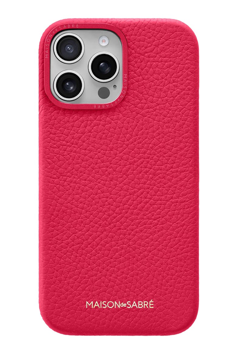 Leather Phone Case, Main, color, Shibuya Fuchsia