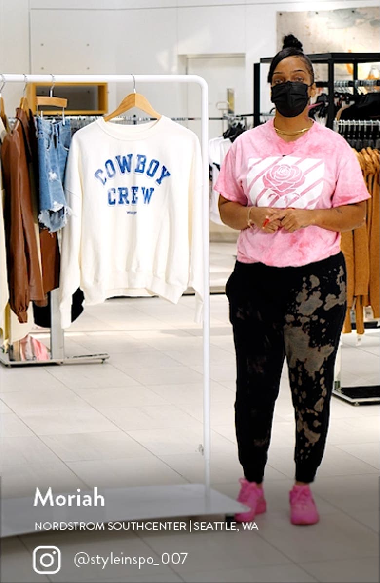 Women's Relaxed Cotton Graphic Sweatshirt, sales video thumbnail