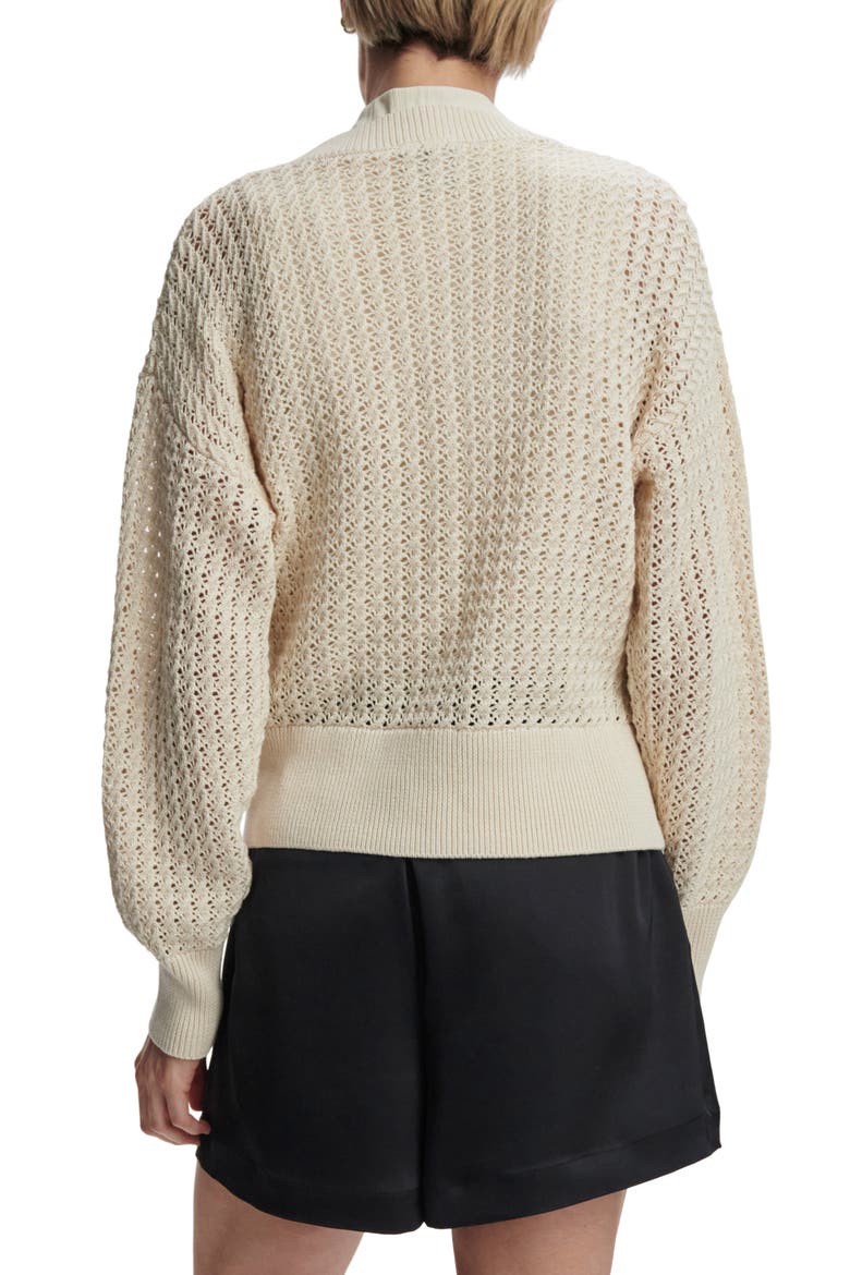 Astell Open Stitch Cardigan, Alternate, color, BIRCH