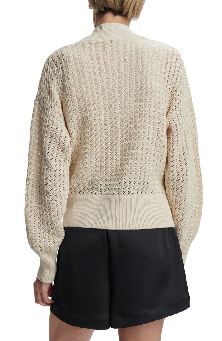 Varley Astell Open Stitch Cardigan, Alternate, color, Birch