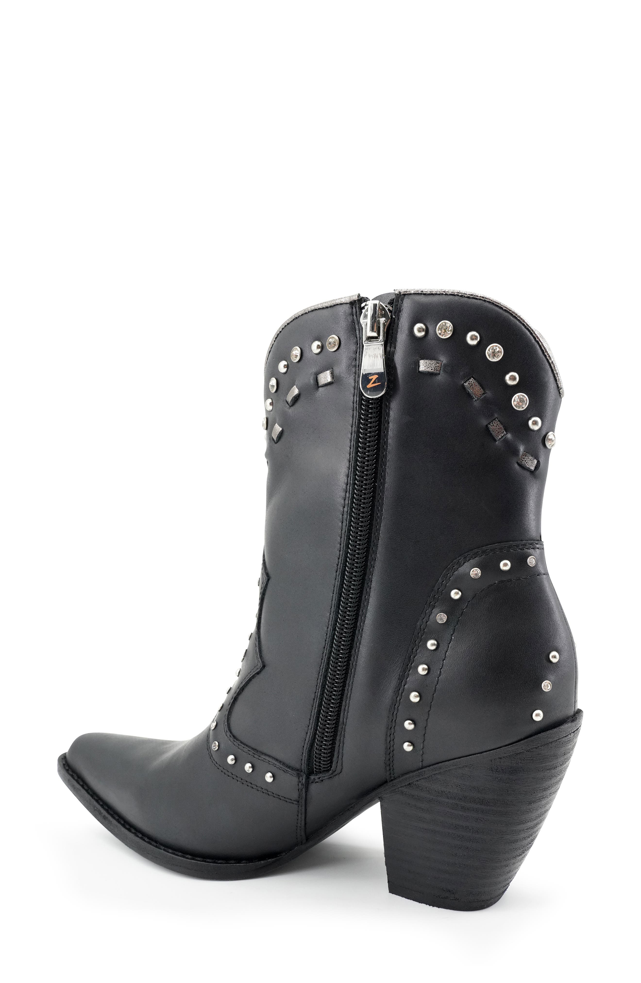 ZIGI Angola Studded Western Boot, Alternate, color, 