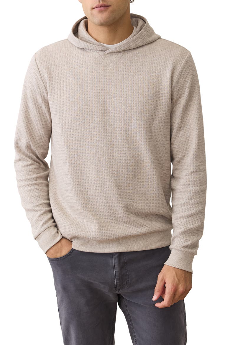 Waffle Knit Hoodie, Main, color, OATMEAL