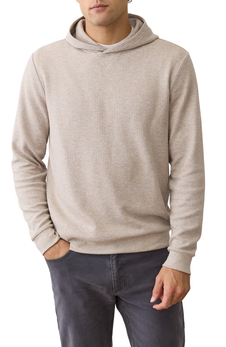 Marine Layer Waffle Knit Hoodie, Main, color, Oatmeal