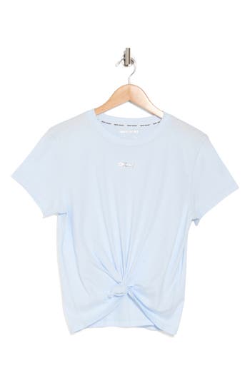 Dkny Metallic Bubble Logo Knot Front T-shirt