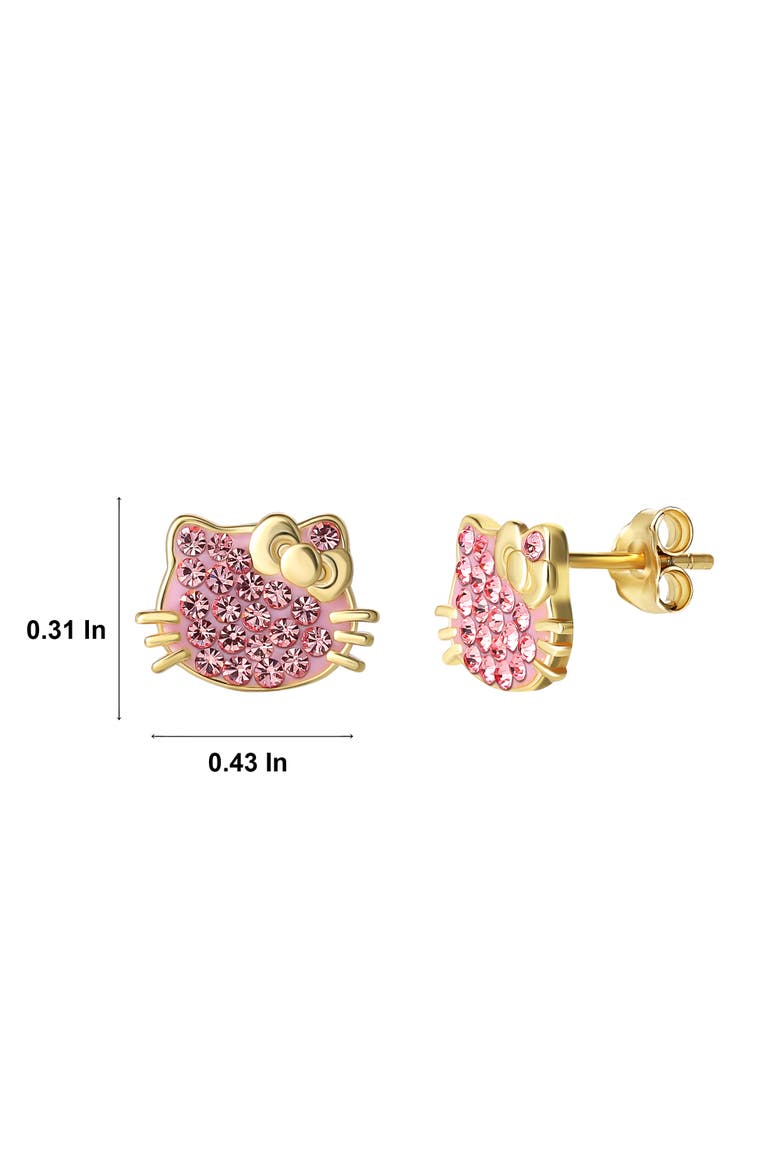Crystal Studs, Alternate, color, Gold, Rose gold