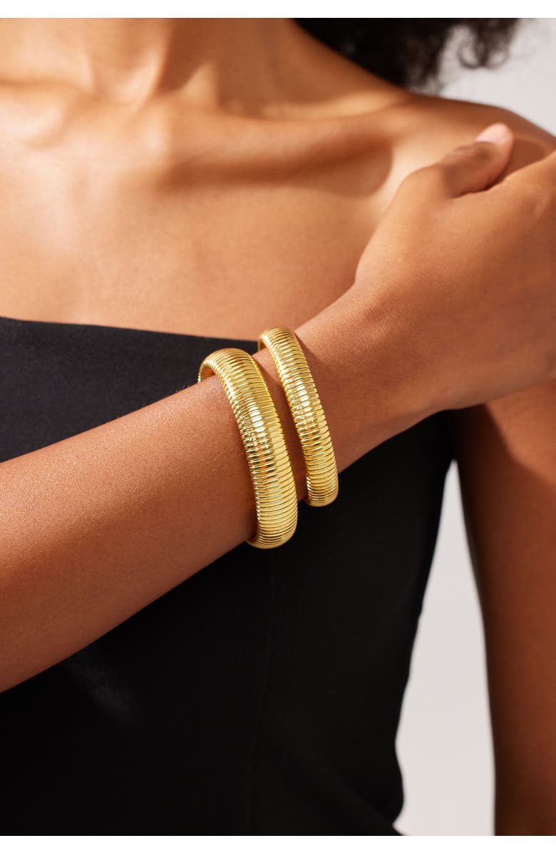 Electric Picks Cleo Bracelets- Set of 2, Alternate, color, Gold