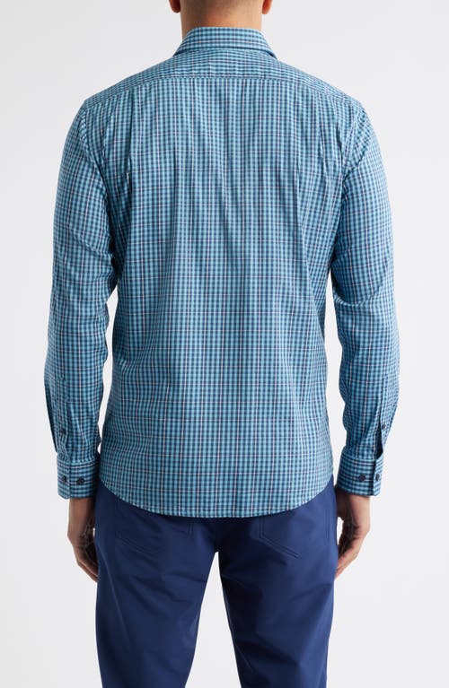 Johnnie-o Kenney Check Stretch Button-up Shirt In Pink