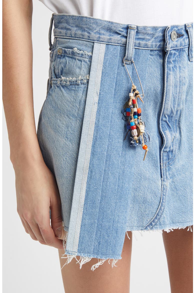 Remake Mark XIII Denim Miniskirt (Nordstrom Exclusive), Alternate, color, INDIGO