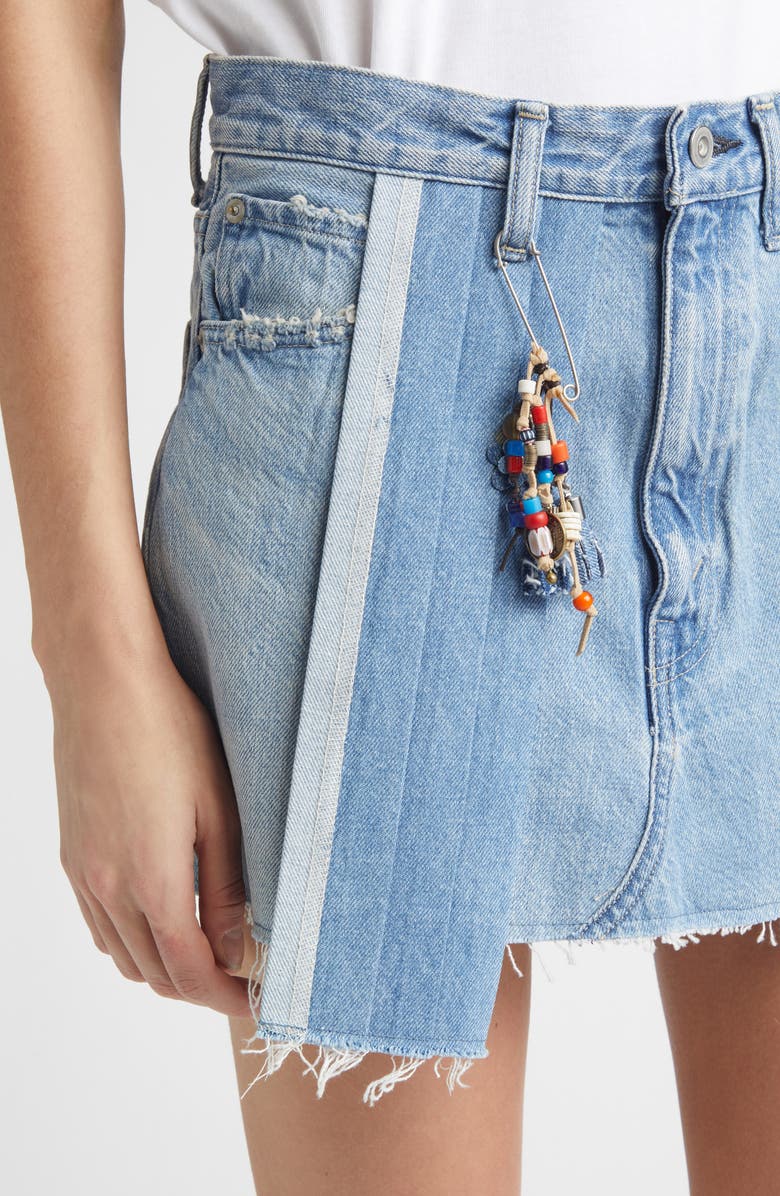 KURO Remake Mark XIII Denim Miniskirt, Alternate, color, Indigo