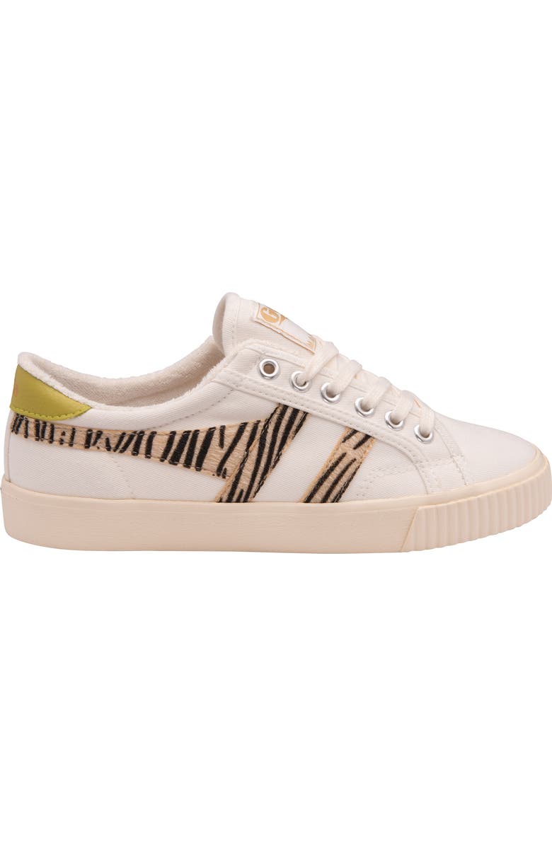 Gola Tennis Mark Cox Safari Sneaker, Alternate, color, Offwhite/ Zebra/ Citron