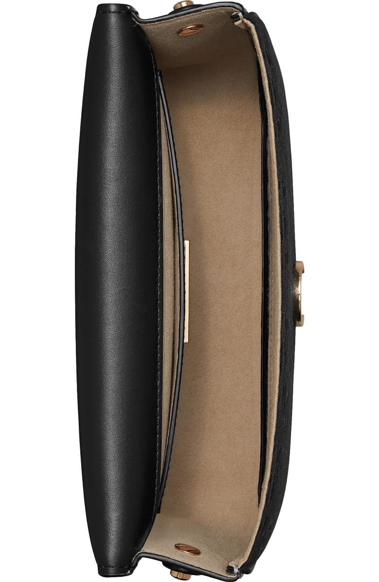 Tory Burch RobinsonT Monogram Jacquard & Leather Convertible Shoulder Bag, Alternate, color,