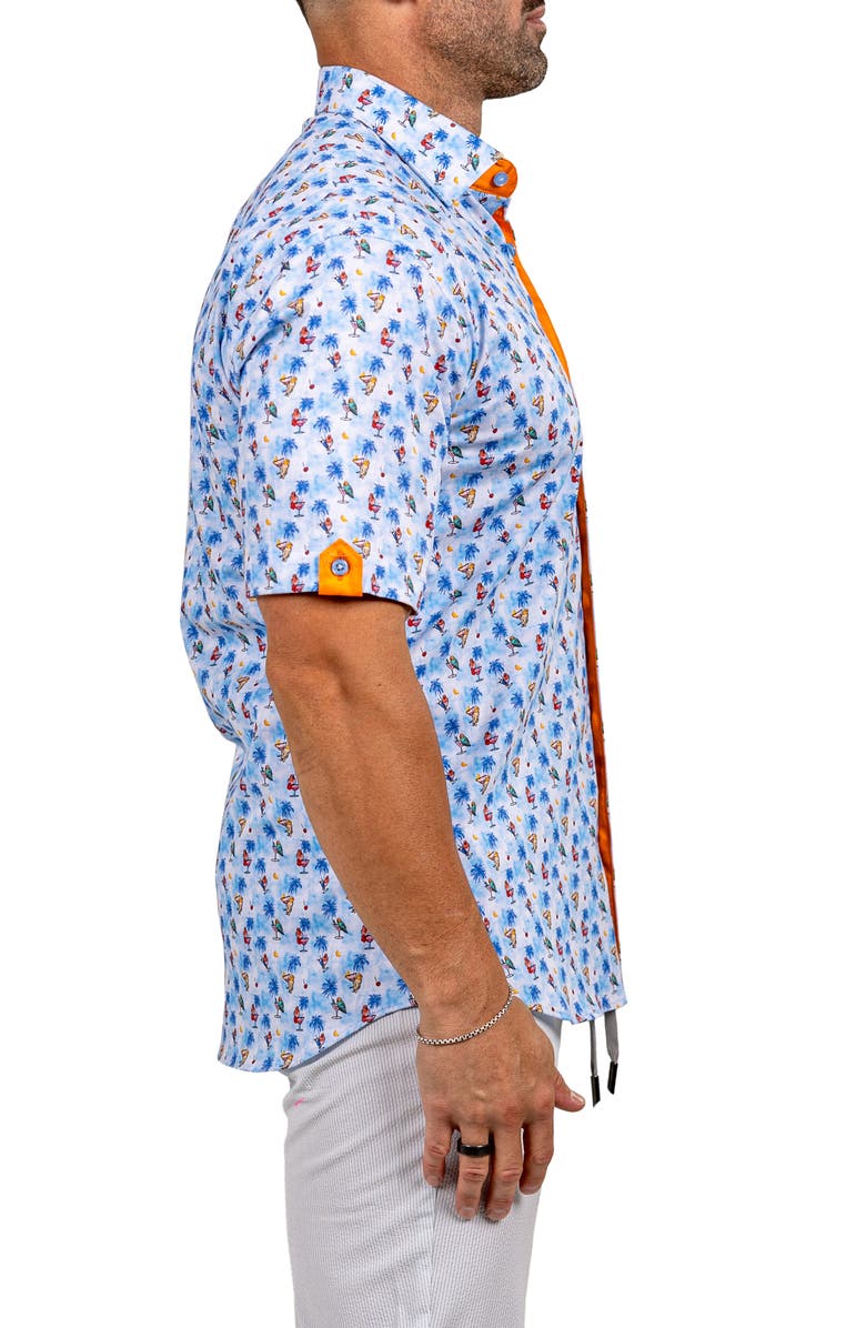 Maceoo Galileo Marthy Short Sleeve Button-Up Shirt, Alternate, color, 