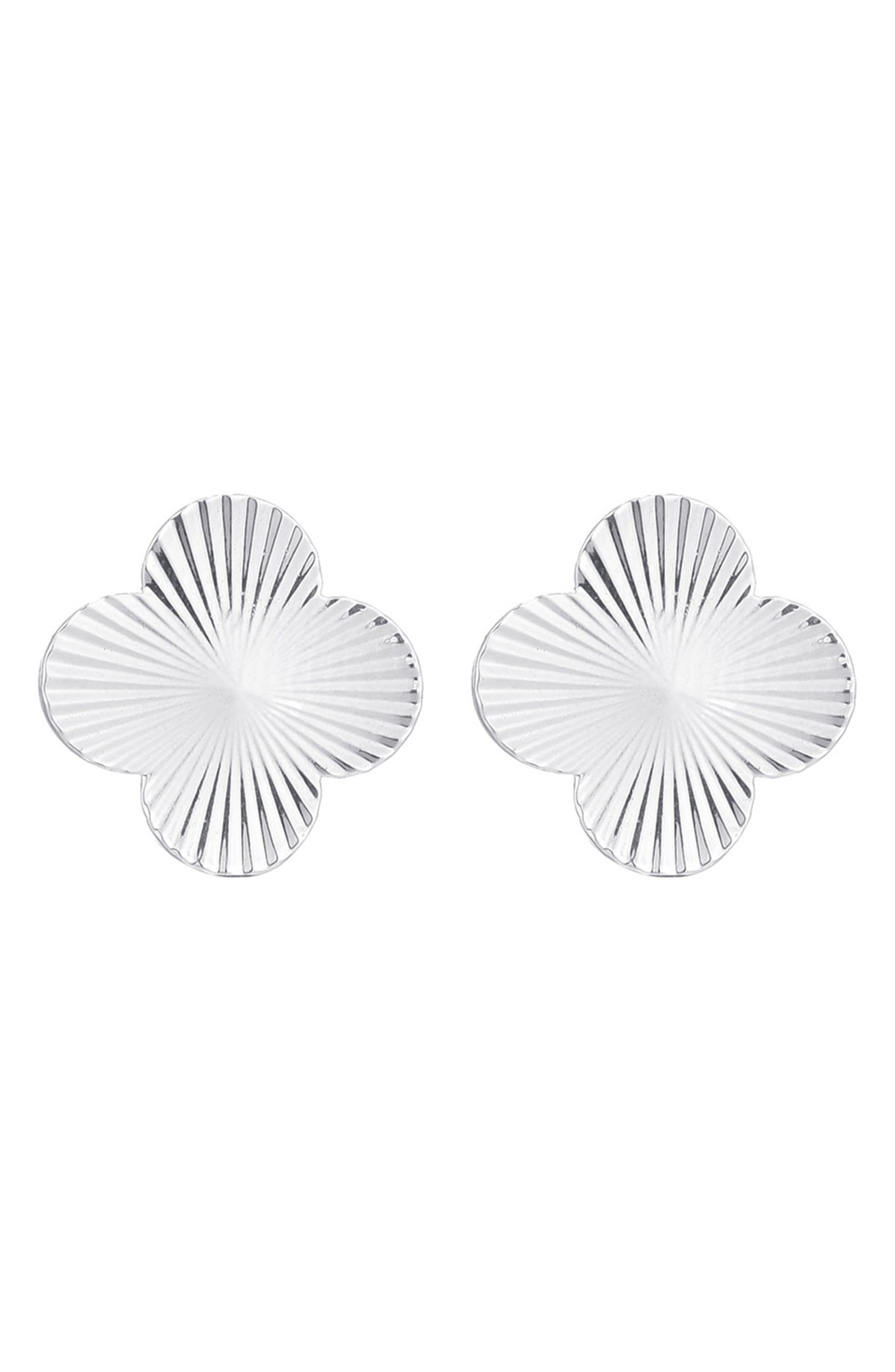 Adornia Prismatic Clover Stud Earrings