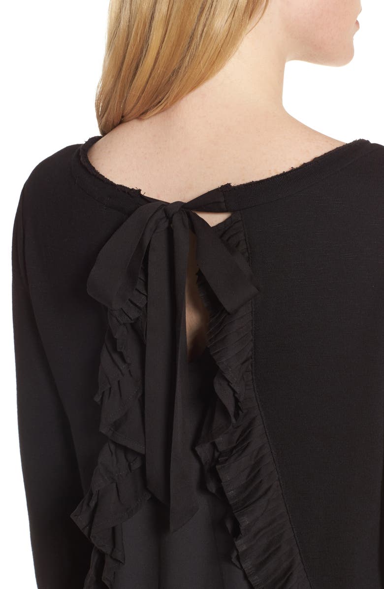 Chelsea28 Ruffle Back Sweatshirt, Alternate, color, 
