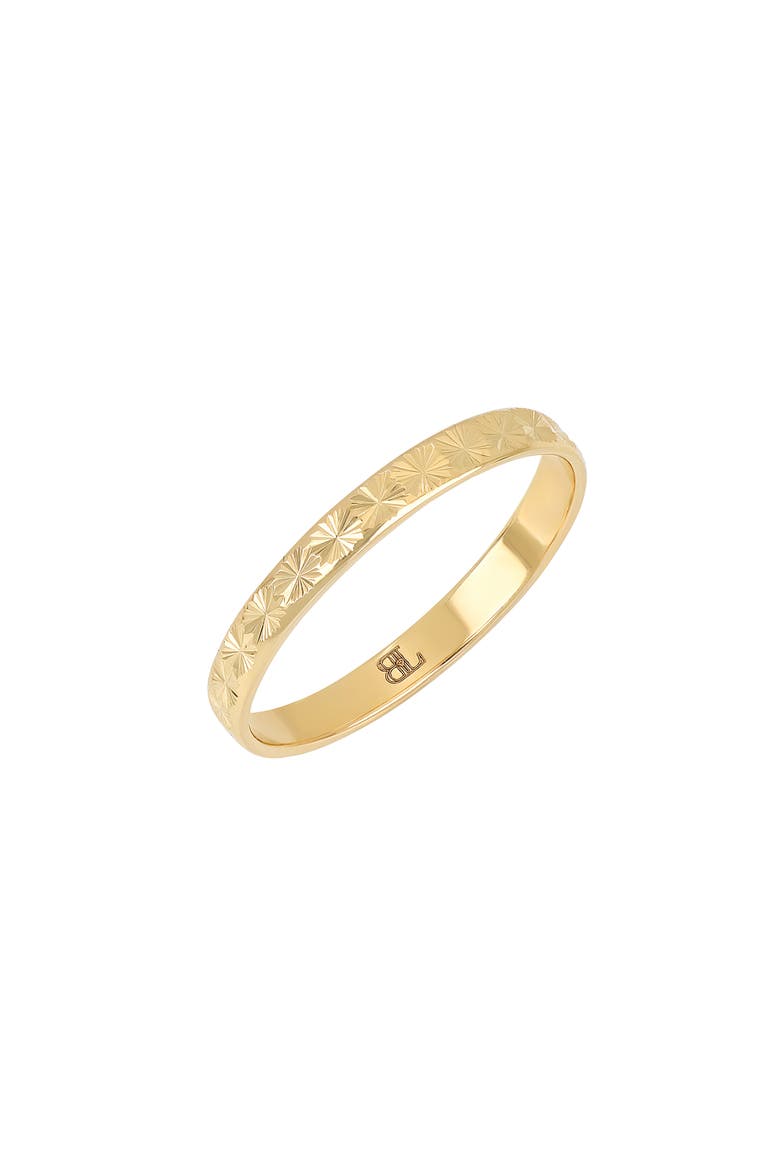 BLG 14K Gold Textured Stackable Ring (Nordstrom Exclusive), Main, color, 14K YELLOW GOLD
