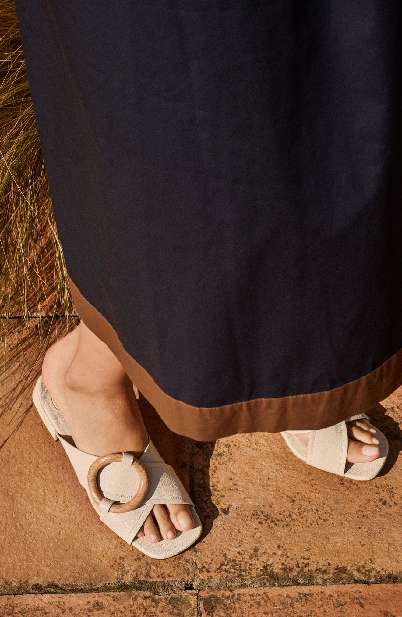 Pedro Garcia Edem Slide Sandal, Alternate, color, Ivory Petitgrain-Oak