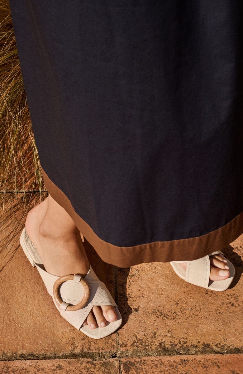 Pedro Garcia Edem Slide Sandal, Alternate, color, Ivory Petitgrain-Oak