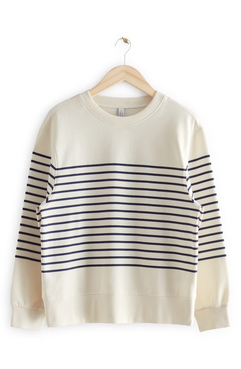 & Other Stories Breton Stripe Sweatshirt, Alternate, color,
