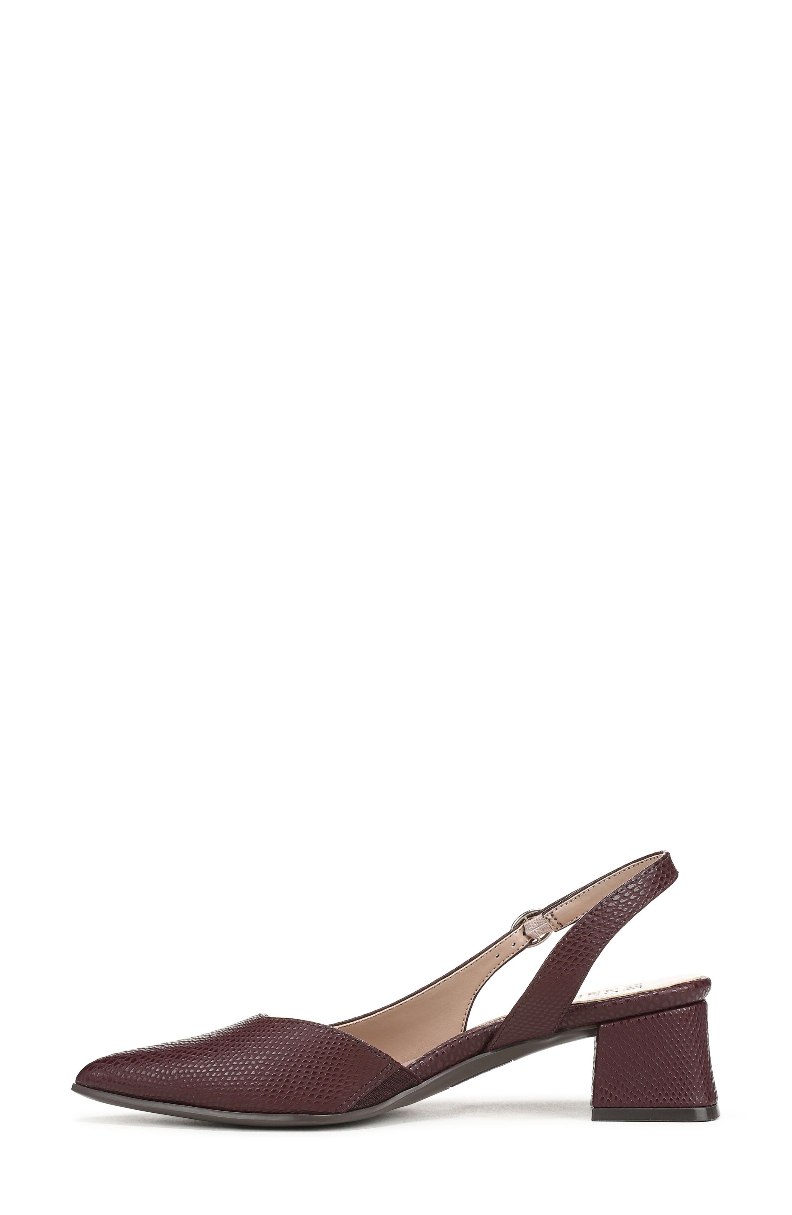 Naturalizer Anya d'Orsay Block Heel Pump, Alternate, color, Merlot Red Snake Faux Leather