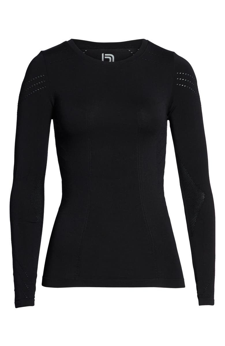Blanc Noir Magnetic Mesh Inset Top, Alternate, color, 