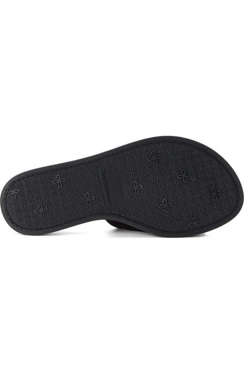 DEARFOAMS Beatrice Quilted Microfiber Terry Shower Slide Slipper, Alternate, color, Black