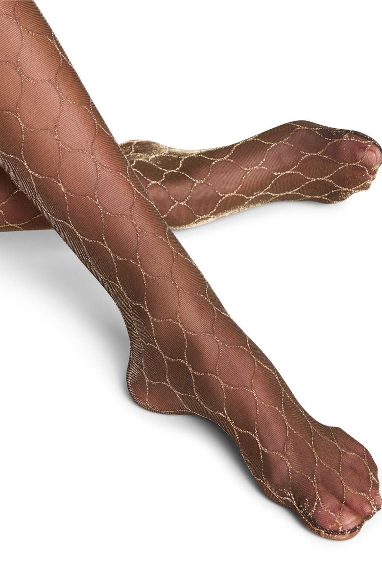 Falke Fascination Metallic Tights, Alternate, color, 
