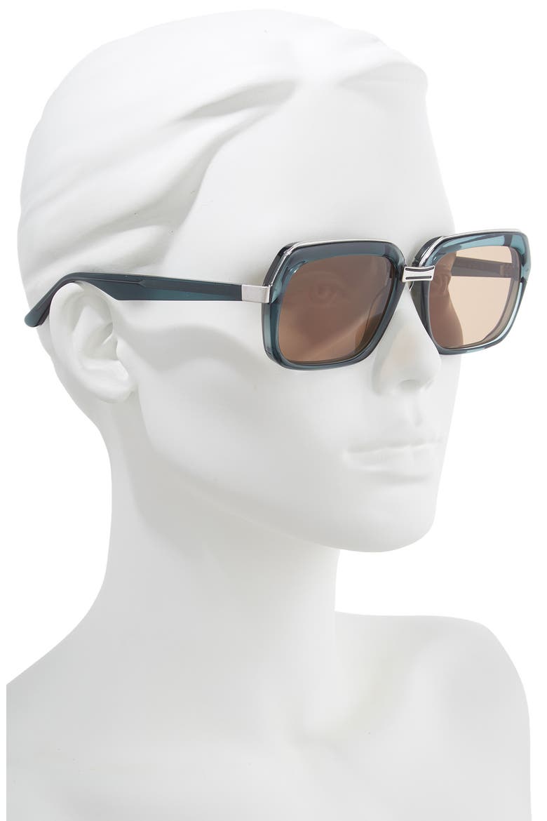 56mm Smartfit Sunglasses, Alternate, color, TRANSPARENT GREEN/ BROWN